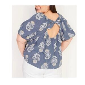 Old Navy Blouse Women’s XL Blue White New